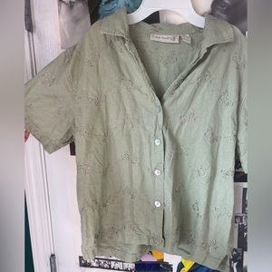 Jane Ashley green top